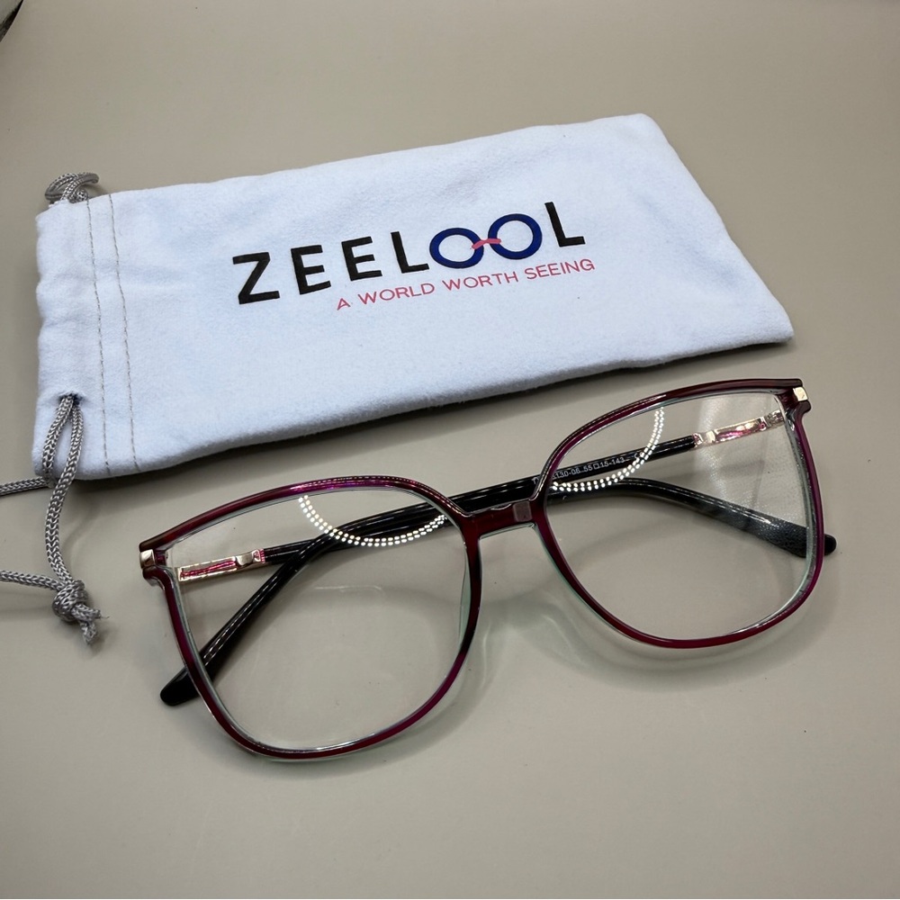 Women's Burgundy Cat-Eye Blue Light Glasses